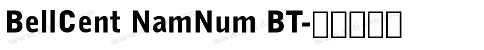 BellCent NamNum BT字体转换